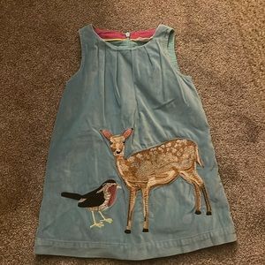 Mini Boden Bird/Fawn Dress 2-3Y
